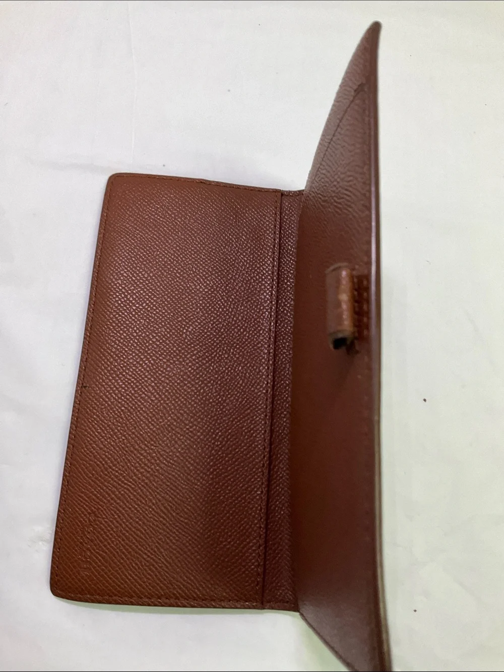 Coach Y2K Brown Signature Canvas Leather Checkbook Wallet